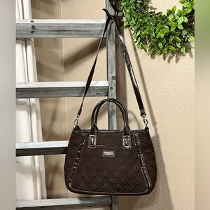 VINTAGE/RARE/EUC VERA BRADLEY QUILTED SATCHEL/CROSSBODY/HANDBAG